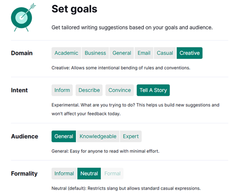 Set Goals infographic